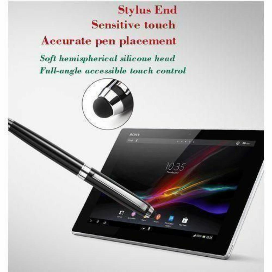 Multifunctional 4 in 1 Executive Pen – Ballpoint, Stylus, USB Flash Drive (128GB) – Sleek Black Finish with 4 Refills