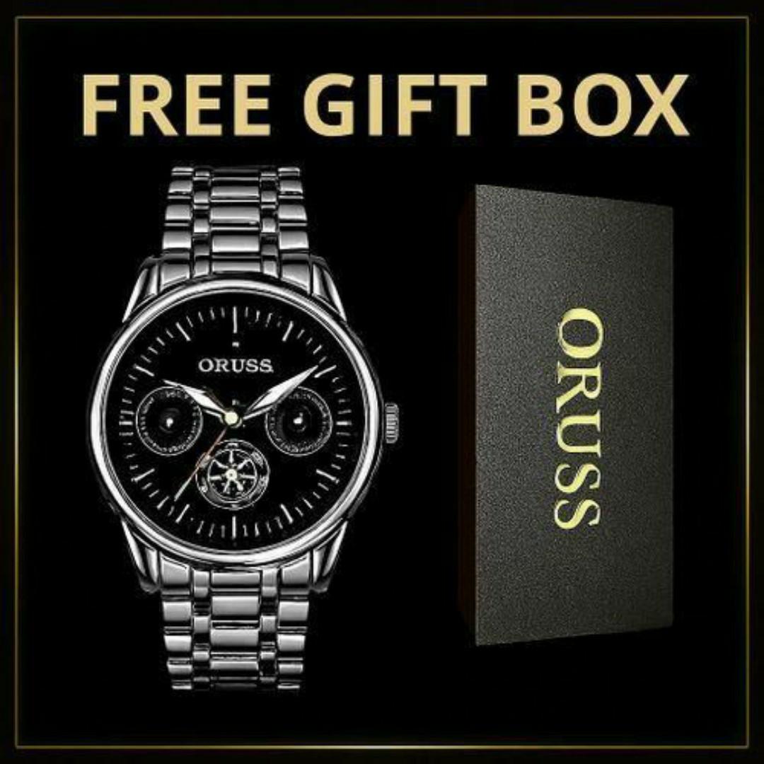 ORUSS Luxury Watch For Men – Men’s Automatic Quartz Mechanical Wrist Watches – FREE Elegant Gift Box & Bracelet Adjustment Tool