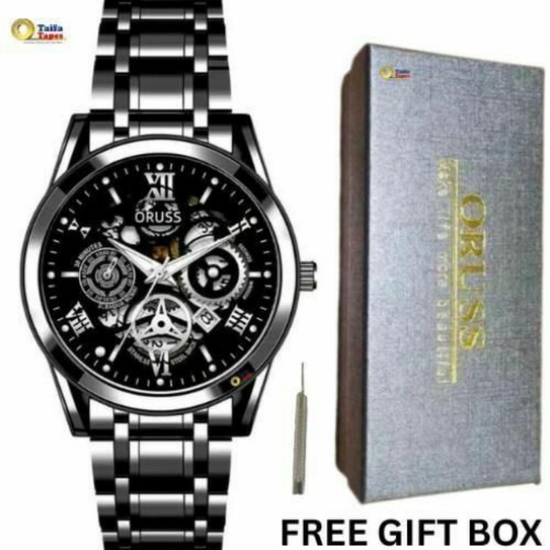 ORUSS Luxury Watch For Men – Men’s Automatic Quartz Mechanical Wrist Watches – FREE Elegant Gift Box & Bracelet Adjustment Tool