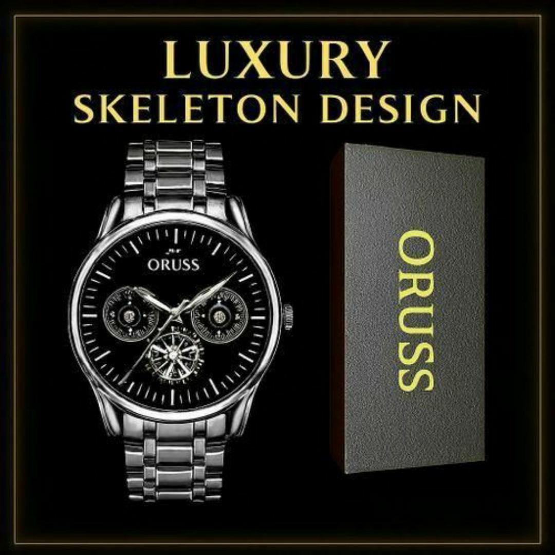 ORUSS Luxury Watch For Men – Men’s Automatic Quartz Mechanical Wrist Watches – FREE Elegant Gift Box & Bracelet Adjustment Tool