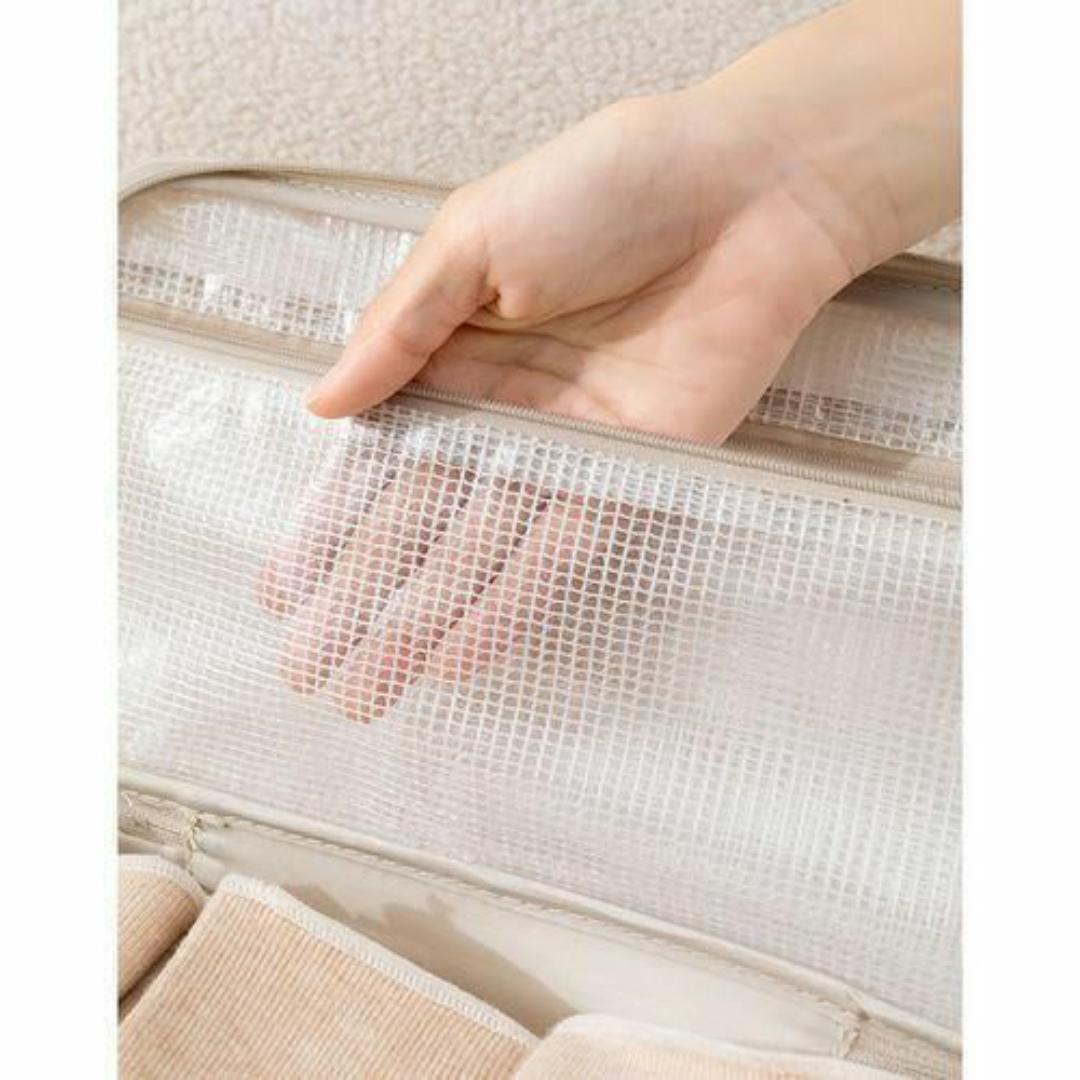 Waterpoof Zipper Multifunctional Travel Bag Baby Diapers Underwear Bra Bag Large Compartment Double Layer Bags For Ladies Women