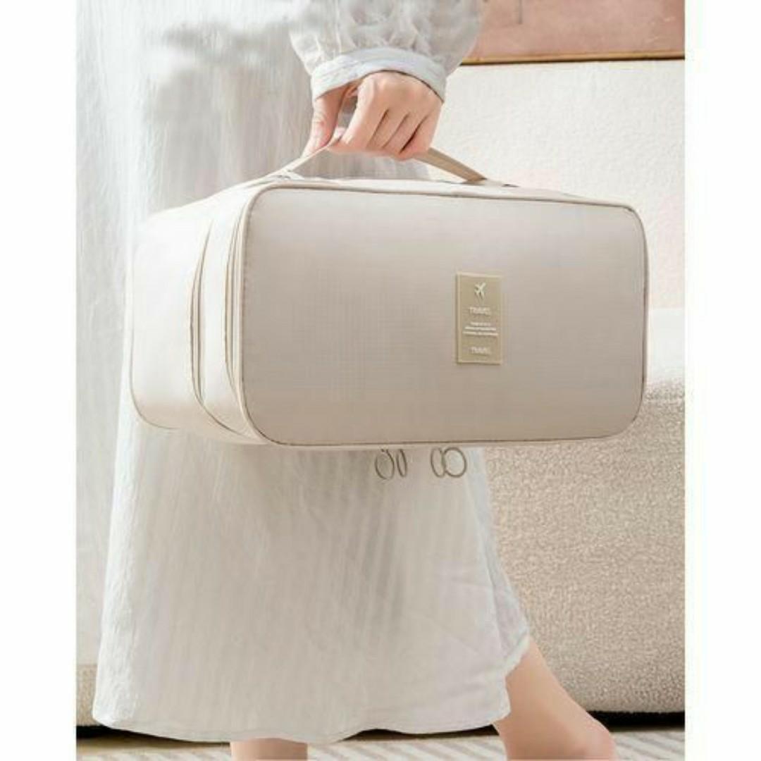 Waterpoof Zipper Multifunctional Travel Bag Baby Diapers Underwear Bra Bag Large Compartment Double Layer Bags For Ladies Women
