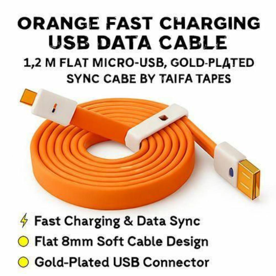 Vojo USB Sync & Charging Cable Type B - 1.2M, Gold-Plated Sync Cables