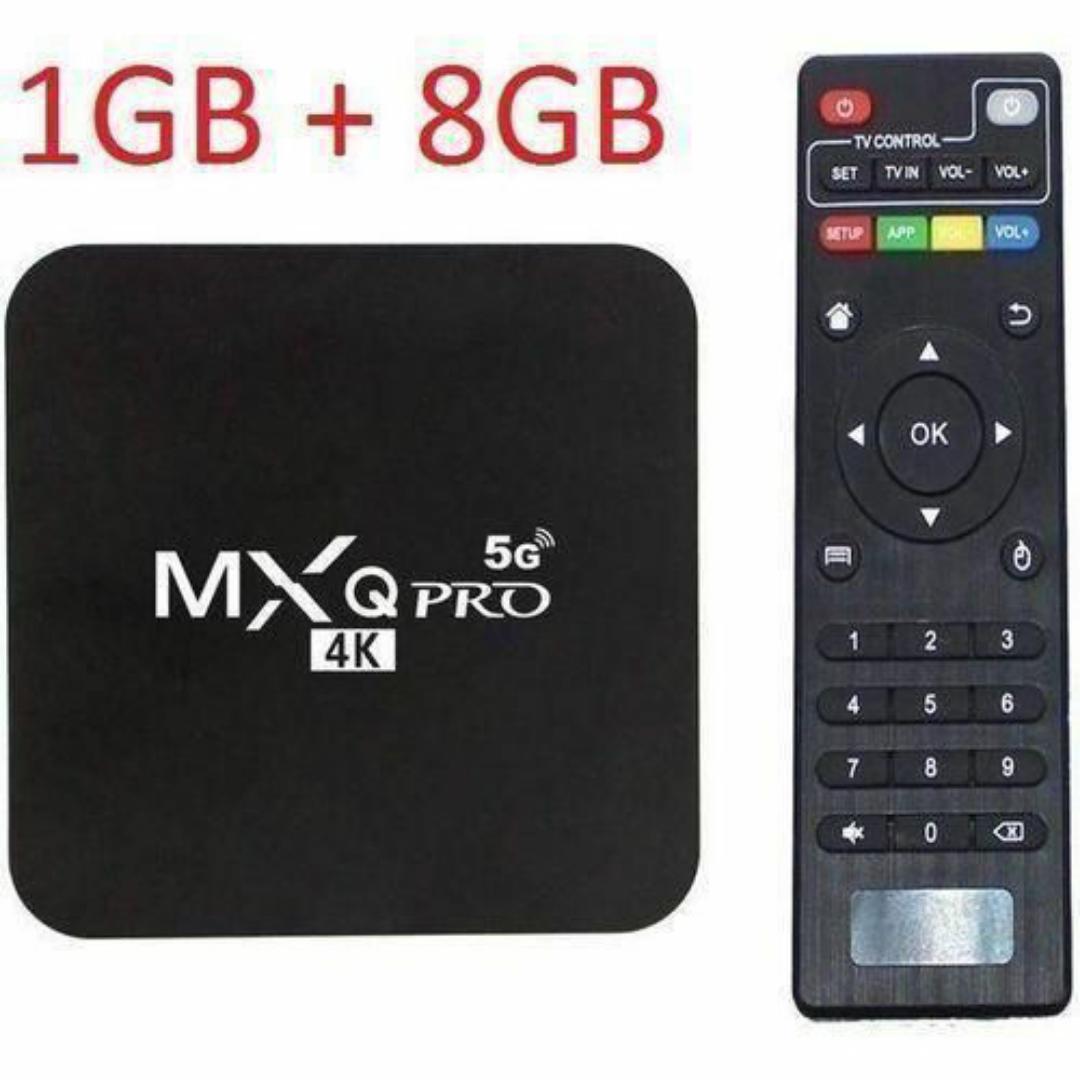 Mxq Pro 4K 5G Android TV Smart Box - Transform your TV into a smart entertainment hub with the MXQ-Pro 1GB RAM + 8GB ROM