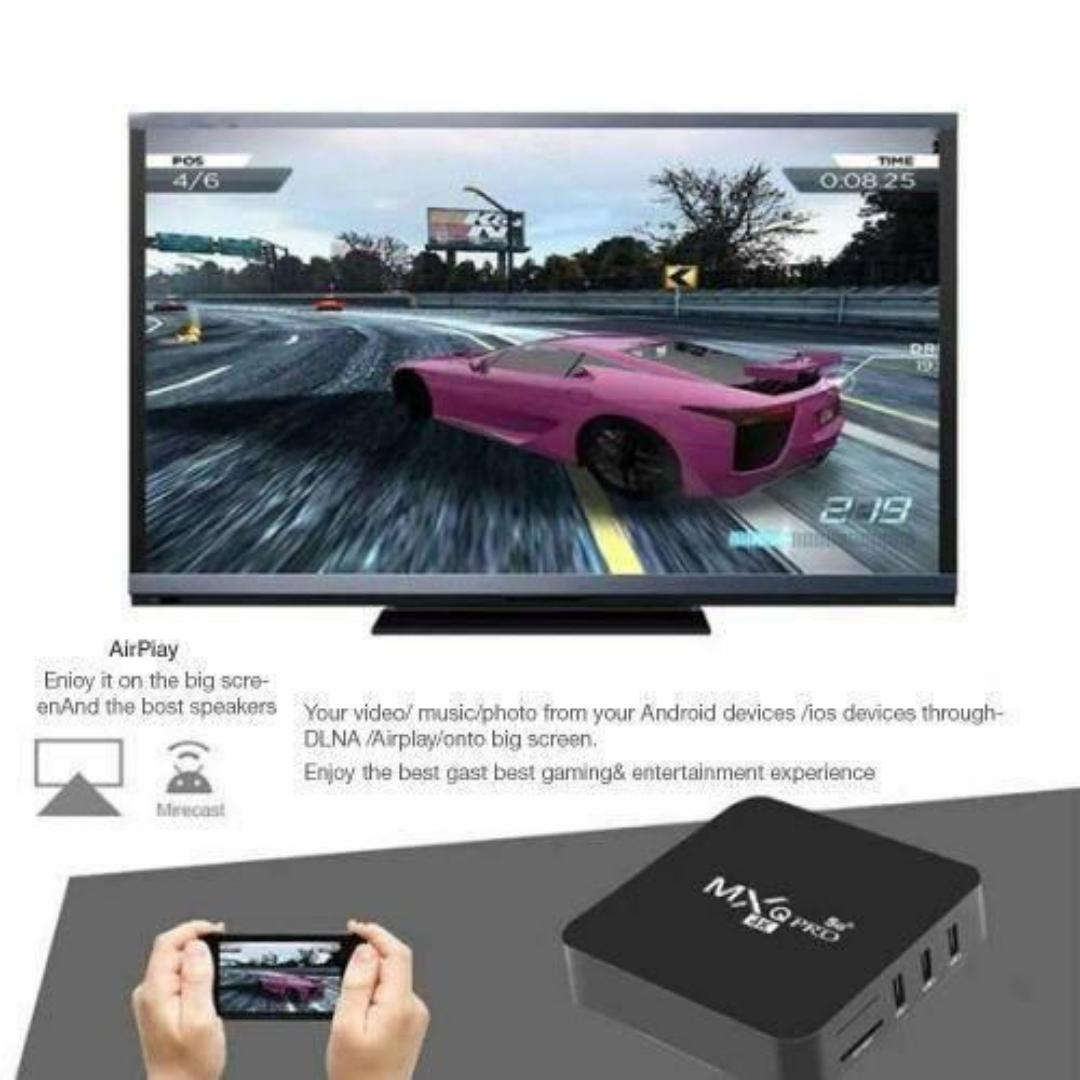 Mxq Pro 4K 5G Android TV Smart Box - Transform your TV into a smart entertainment hub with the MXQ-Pro 1GB RAM + 8GB ROM