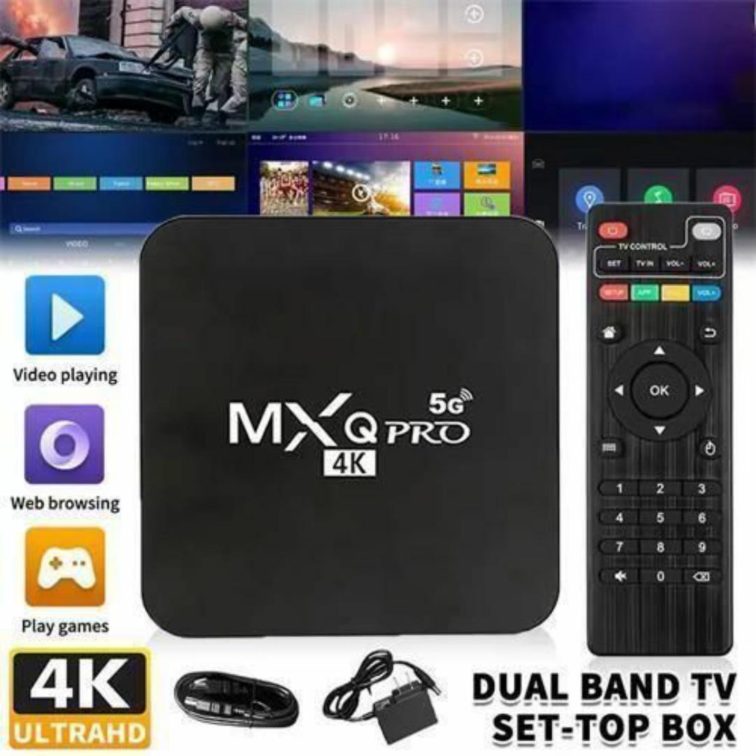 Mxq Pro 4K 5G Android TV Smart Box - Transform your TV into a smart entertainment hub with the MXQ-Pro 1GB RAM + 8GB ROM
