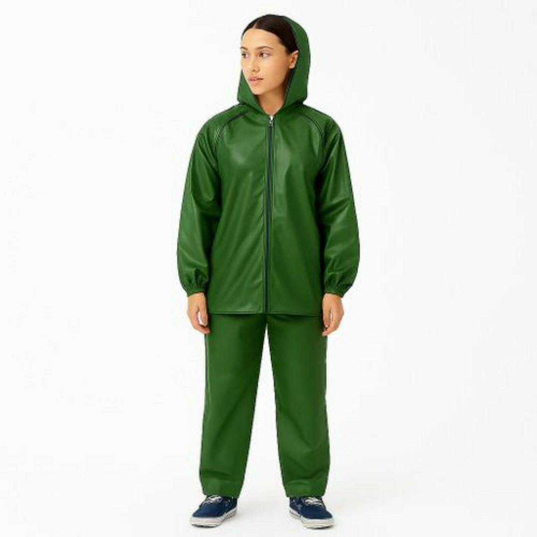 Waterproof Rain Suit with Hoodies for Women – Durable, Lightweight & Full Coverage Protection - Green Jacket & Pants - Rain Coat Set