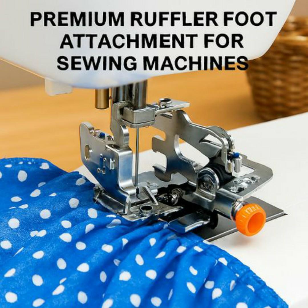 Premium Ruffler Foot Attachment for Sewing Machines – Adjustable Pleats & Ruffles - Model No. 55705