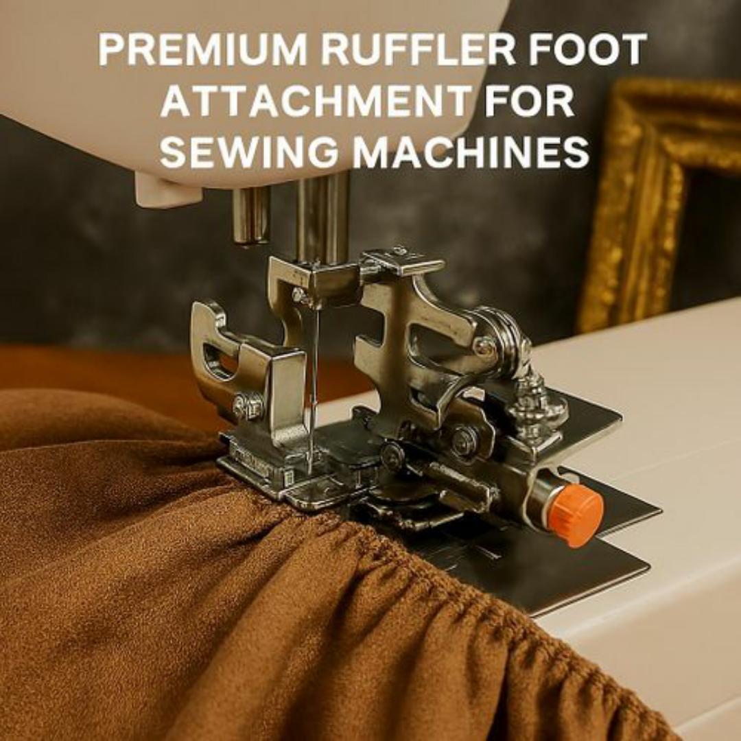 Premium Ruffler Foot Attachment for Sewing Machines – Adjustable Pleats & Ruffles - Model No. 55705