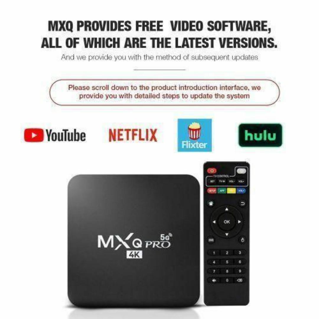 Mxq Pro 4K 5G Android TV Smart Box - Transform your Digital TV into a SMART entertainment hub with the MXQ-Pro 1GB RAM + 8GB ROM