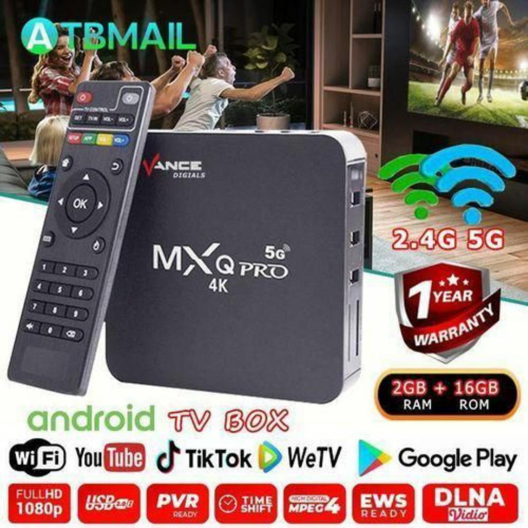 Mxq Pro 4K 5G Android TV Smart Box - Transform your Digital TV into a SMART entertainment hub with the MXQ-Pro 1GB RAM + 8GB ROM