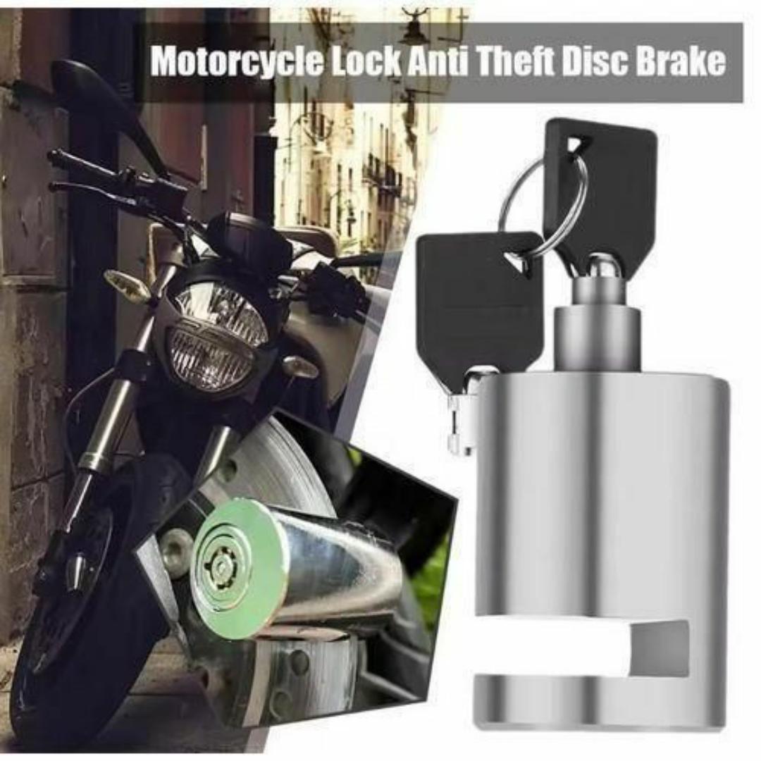 Heavy-Duty Waterproof Disc Brake Lock for Motorcycles, Bikes & Scooters – Anti-Theft Security with Steel Pin Protection
