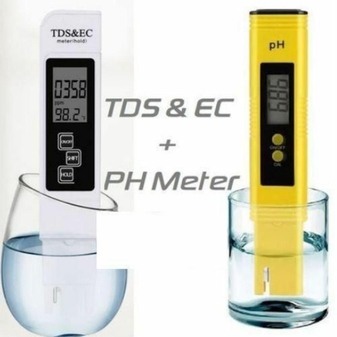 DIGITAL ATC PH METER + TDS EC TEMPERETURE METER Water Quality Test - Buffer Powders & Batteries