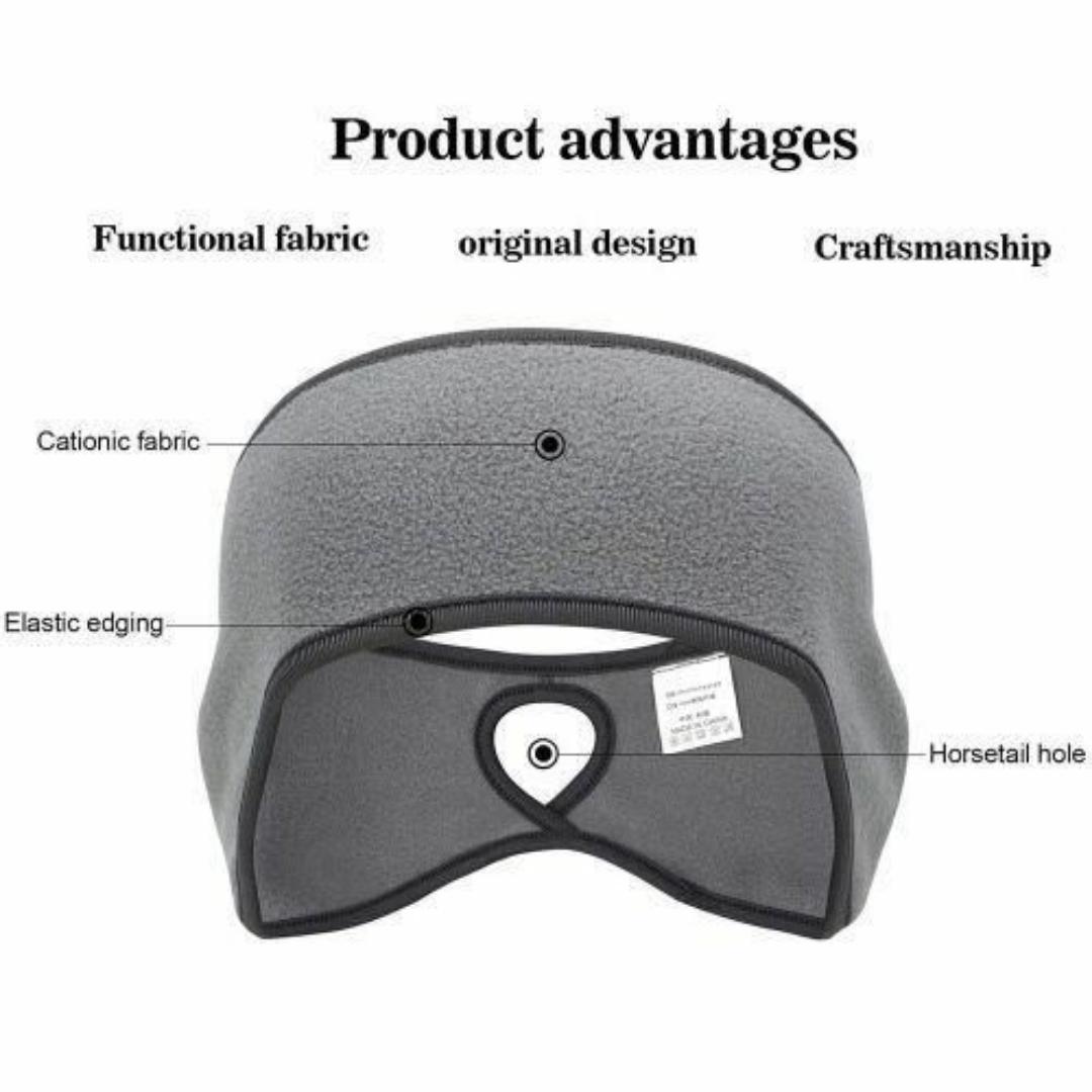 Gym Yoga Jogging Headband - Sporty Headgear Style with a Bold Ponytail Hair Loop