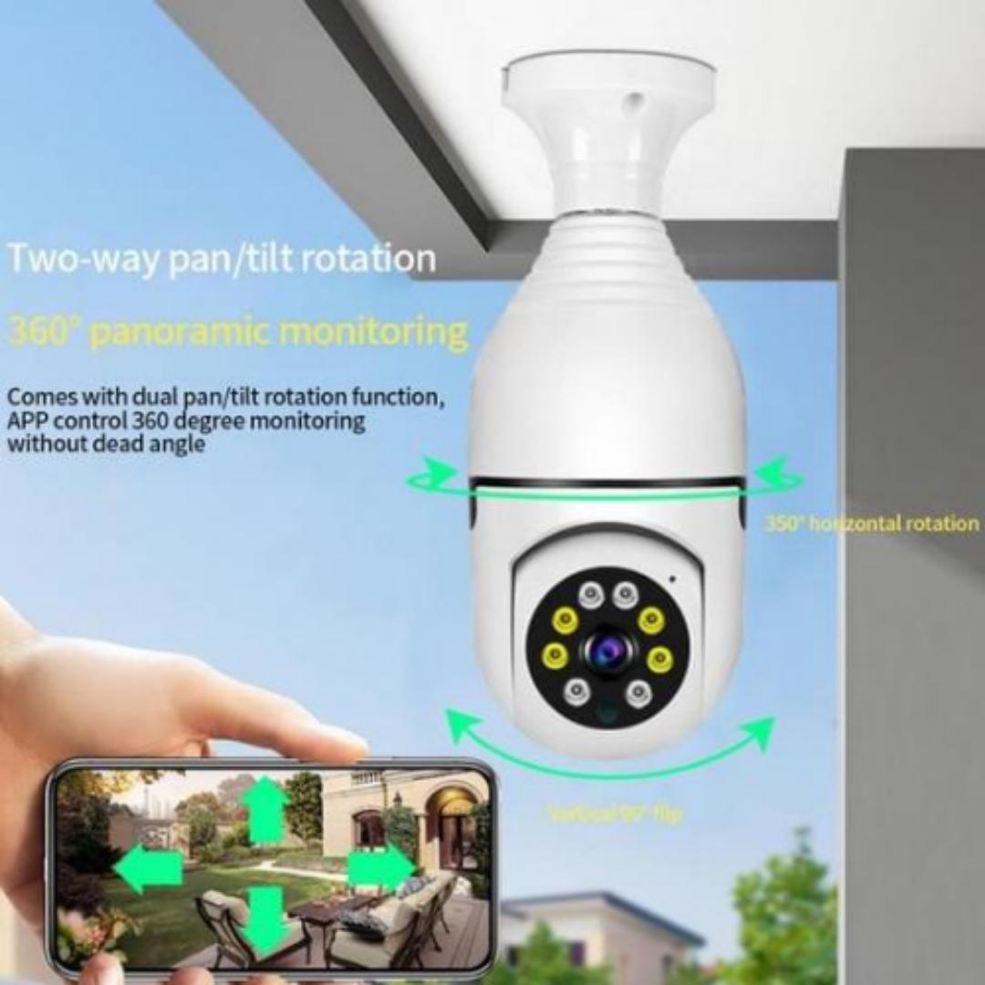 1080P BULB CCTV SECURITY SURVEILLANCE WIRELESS WIFI CAMERA WITH MOTION DETECTION, 360° PTZ AI POWERED HUMANOID TRACKING
CAMERA WITH MOTION SENSOR LED LIGHTS