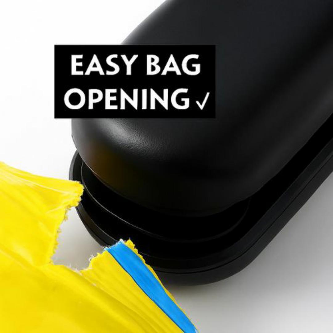 2-in-1 Mini Heat Sealing & Bag Opening Machine – Portable Food Storage Impulse Sealer with Hanging Hook, Battery Operated