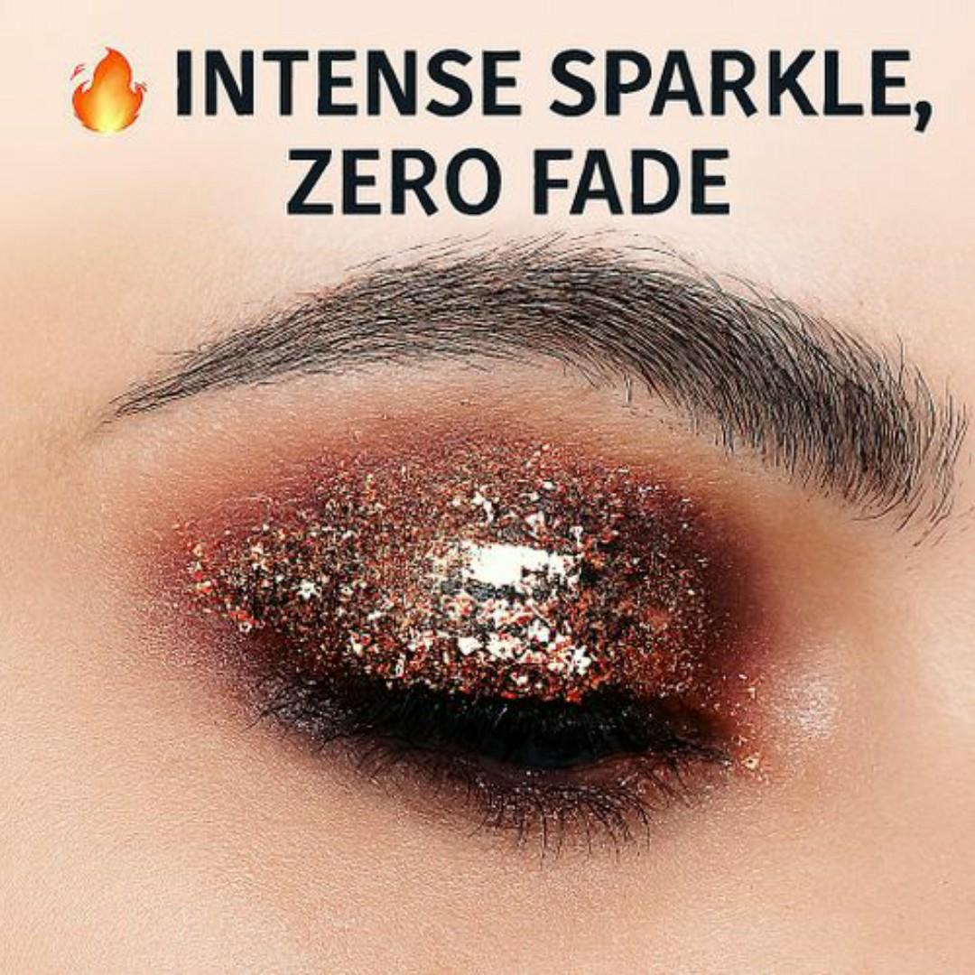 9-Color Glitter Eyeshadow Palette – Long-Lasting Shimmer Makeup for Face, Eyes, Hands & Lips - Professional & Party-Ready Sparkle Kit
