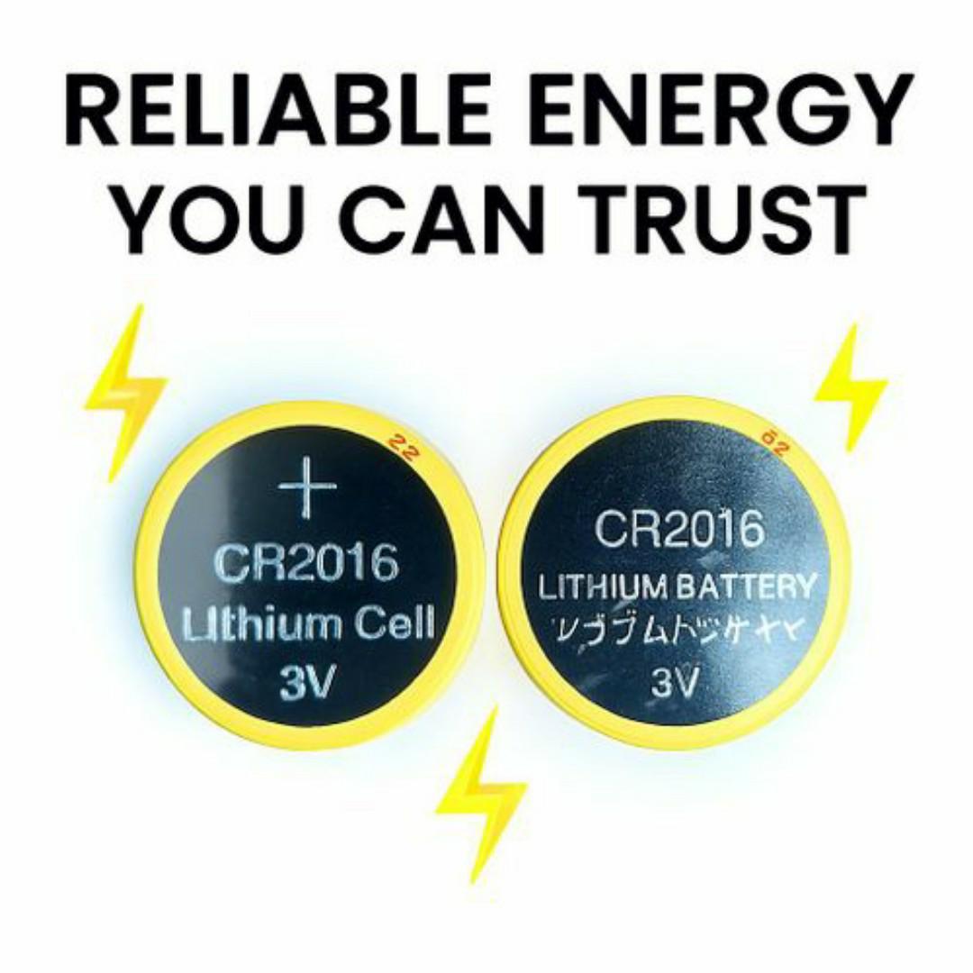 CR2016 Lithium Coin Cell Battery 3V – 2 / 4 Pack - Long-Lasting Power for Watches, Calculators, Car Remotes & Electronics