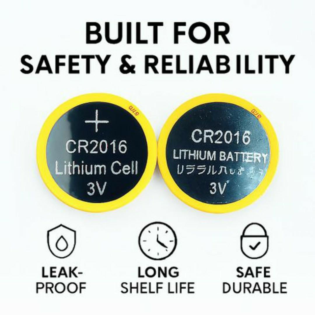 CR2016 Lithium Coin Cell Battery 3V – 2 / 4 Pack - Long-Lasting Power for Watches, Calculators, Car Remotes & Electronics