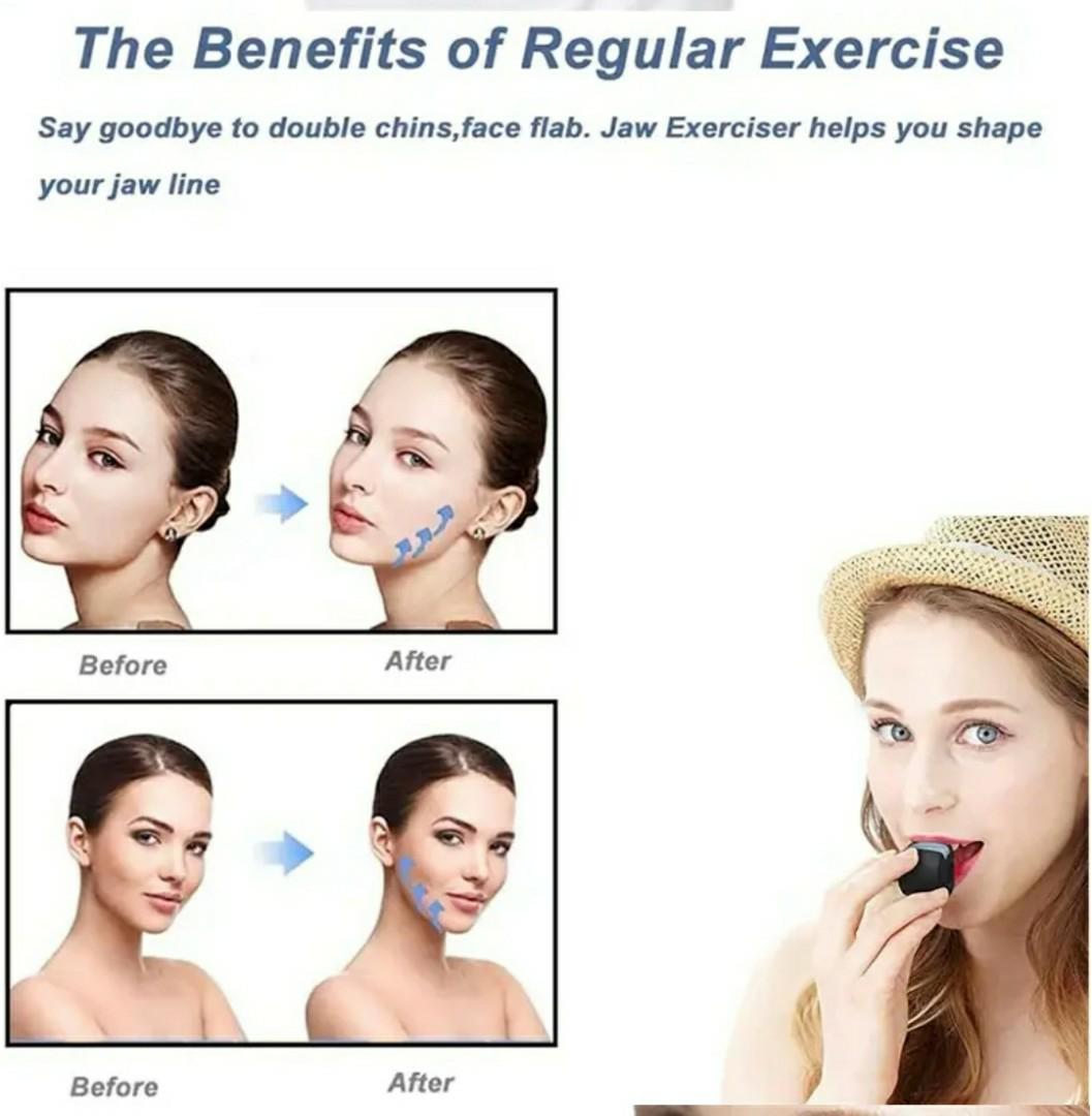 Jawline Exerciser for Men & Women – Face Slimming, Double Chin Reducer, Jaw Trainer for Defined Look – 3 Resistance Levels