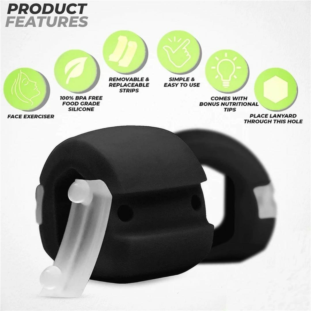 Jawline Exerciser for Men & Women – Face Slimming, Double Chin Reducer, Jaw Trainer for Defined Look – 3 Resistance Levels