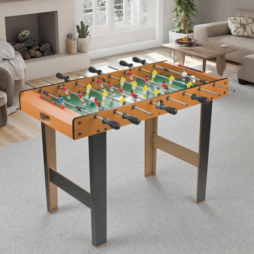Pro Wooden Arcade Foosball Table Family Game - Durable MDF, Smooth Rods, Score Counters, Indoor Entertainment - Full Sized Soccer Football Table Game