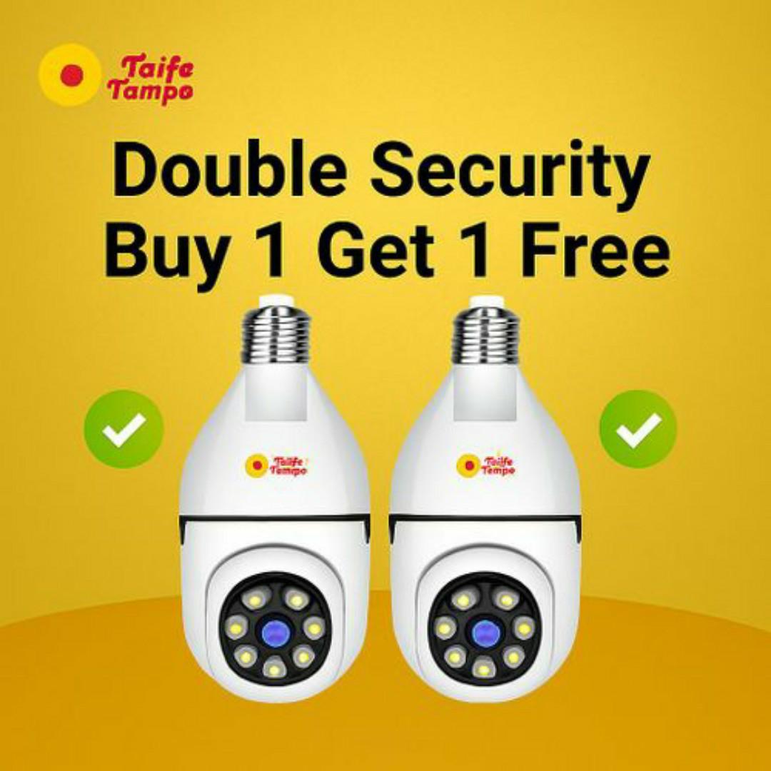 360° Smart Bulb CCTV Security Camera – 1080P HD Wi-Fi Surveillance with Motion Detection, Night Vision & Two-Way Audio