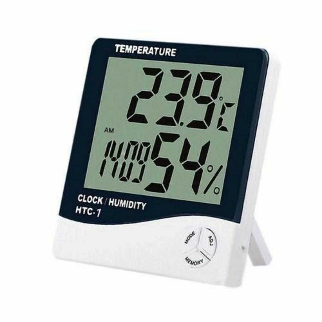LASA Digital Thermometer Hygrometer with Clock, Timer, Alarm & Calendar – Indoor Temperature & Humidity Monitor