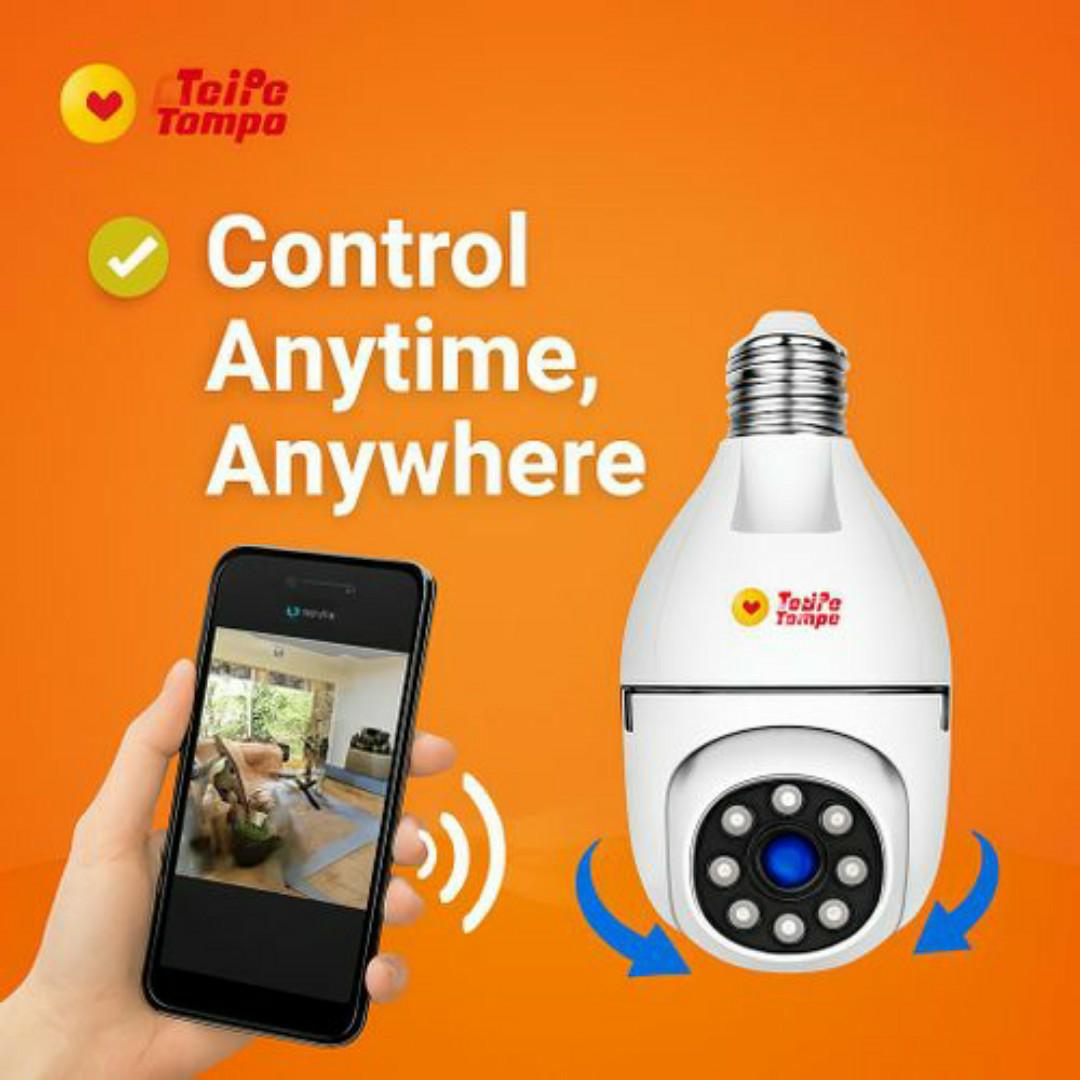 360° Smart Bulb CCTV Security Camera – 1080P HD Wi-Fi Surveillance with Motion Detection, Night Vision & Two-Way Audio 360 Rotating Cameras