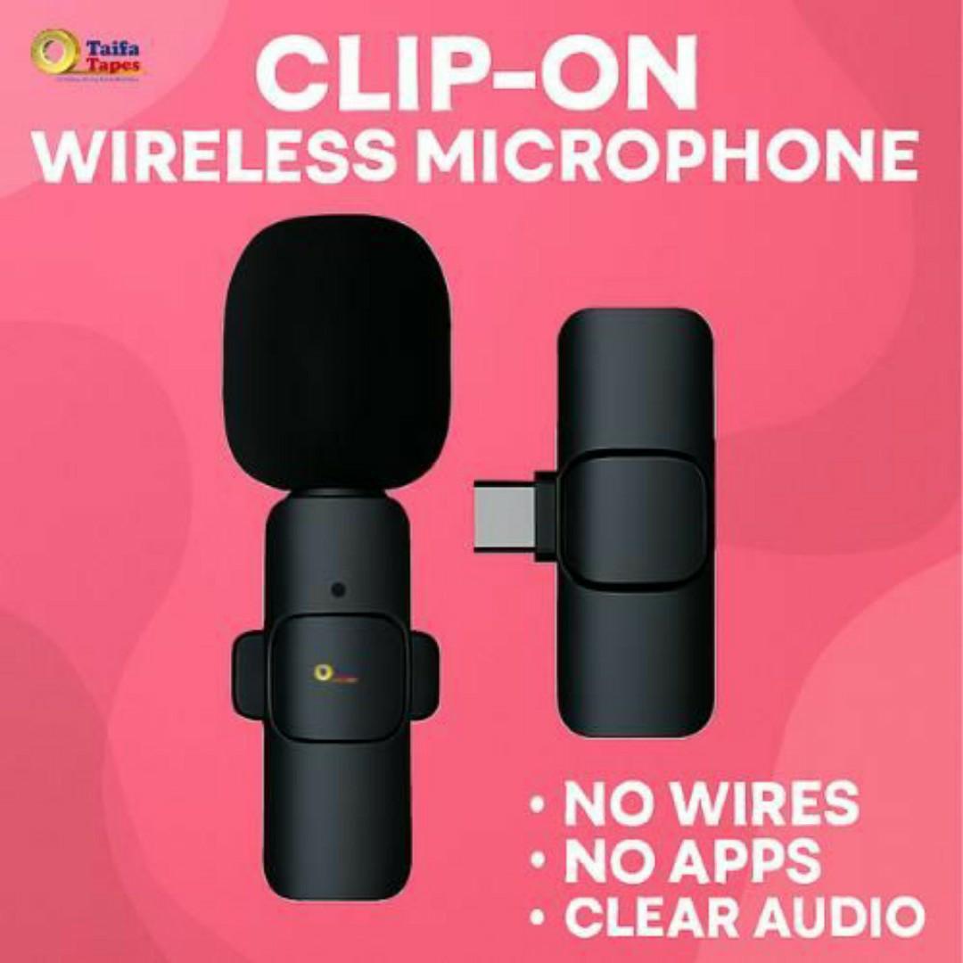 2 in 1 Mic Wireless Lavalier Duo Microphone with USB-C & Lightning - Crystal Clear Audio for Vlogging, Interviews & Online Content Android Iphone