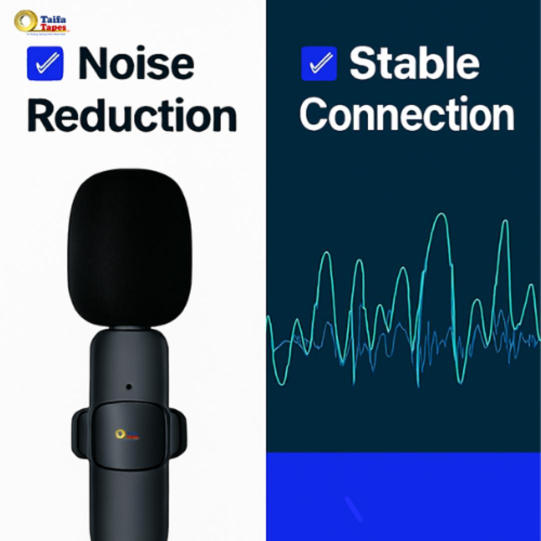 2 in 1 Mic Wireless Lavalier Duo Microphone with USB-C & Lightning - Crystal Clear Audio for Vlogging, Interviews & Online Content For Android Type C / iOS iPhone