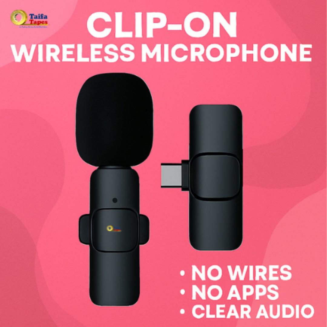 Wireless Lavalier Mini Microphone Duo with USB-C & Lightning - Crystal Clear Audio for Vlogging, Interviews & Online Content

- 2 in 1 Mic Widely Compatible: Android, IOS, Laptops or Computer