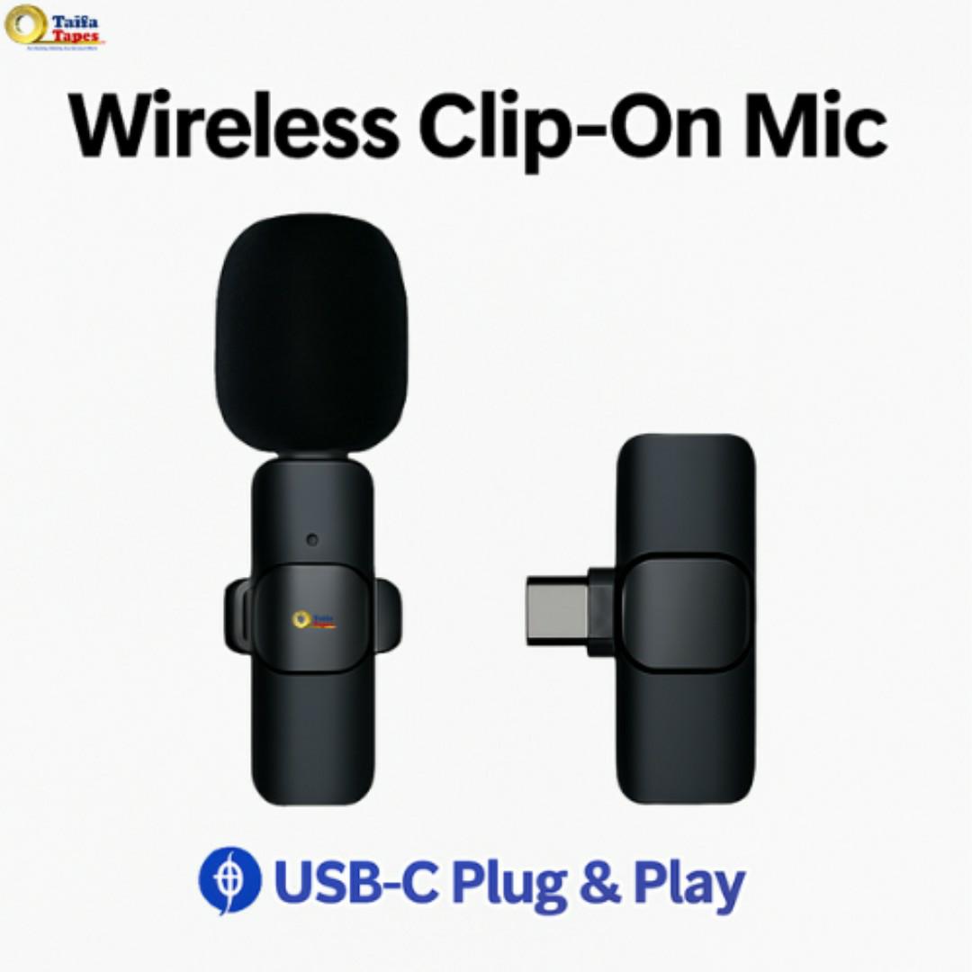 Wireless Lavalier Mini Microphone Duo with USB-C & Lightning - Crystal Clear Audio for Vlogging, Interviews & Online Content

- 2 in 1 Mic Widely Compatible: Android, IOS, Laptops or Computer