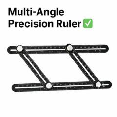 Multi-Angle Measuring Ruler Tool – Adjustable Template Gauge with Inch & CM Scales – Precision Layout for Tile, Woodworking, Carpentry & DIY Projects