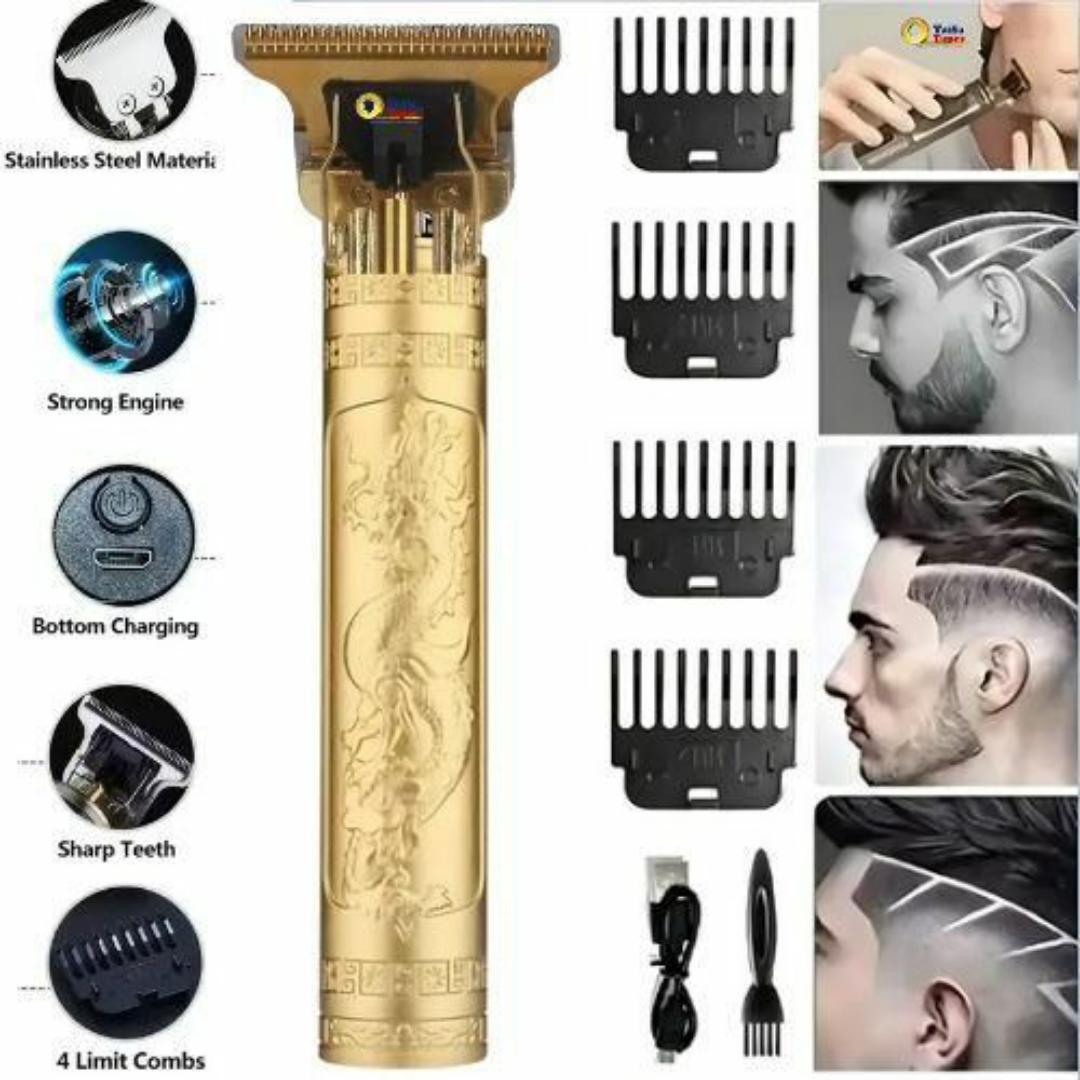 USB Cordless Hair Clipper Trimmer Beard Electric Professional Haircut Dragon Monster Rechargeable Vintage Metal Shaving Machine clippers Wireless Barber cutting Kinyozi