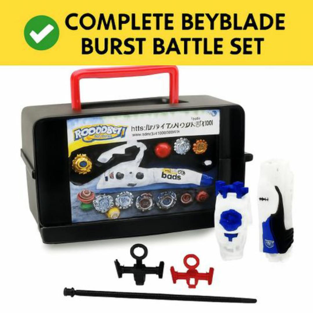 Beyblade Burst Rapidity Battle Set – 12 Metal Fusion Tops + Launchers, Carry Case & Accessories – Kids Spinning Top Game Collection
