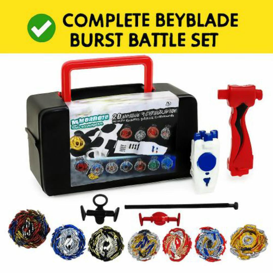 Beyblade Burst Rapidity Battle Set – 12 Metal Fusion Tops + Launchers, Carry Case & Accessories – Kids Spinning Top Game Collection