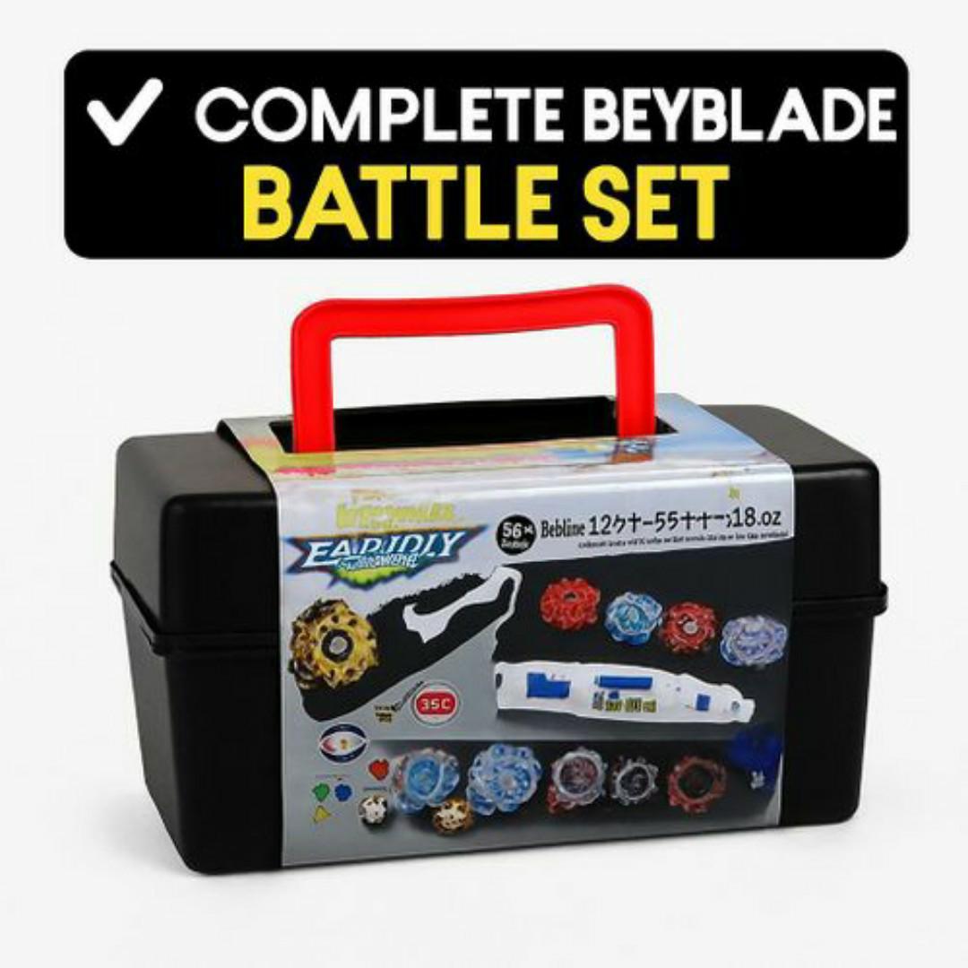 Beyblade Burst Rapidity Battle Set – 12 Metal Fusion Tops + Launchers, Carry Case & Accessories – Kids Spinning Top Game Collection
