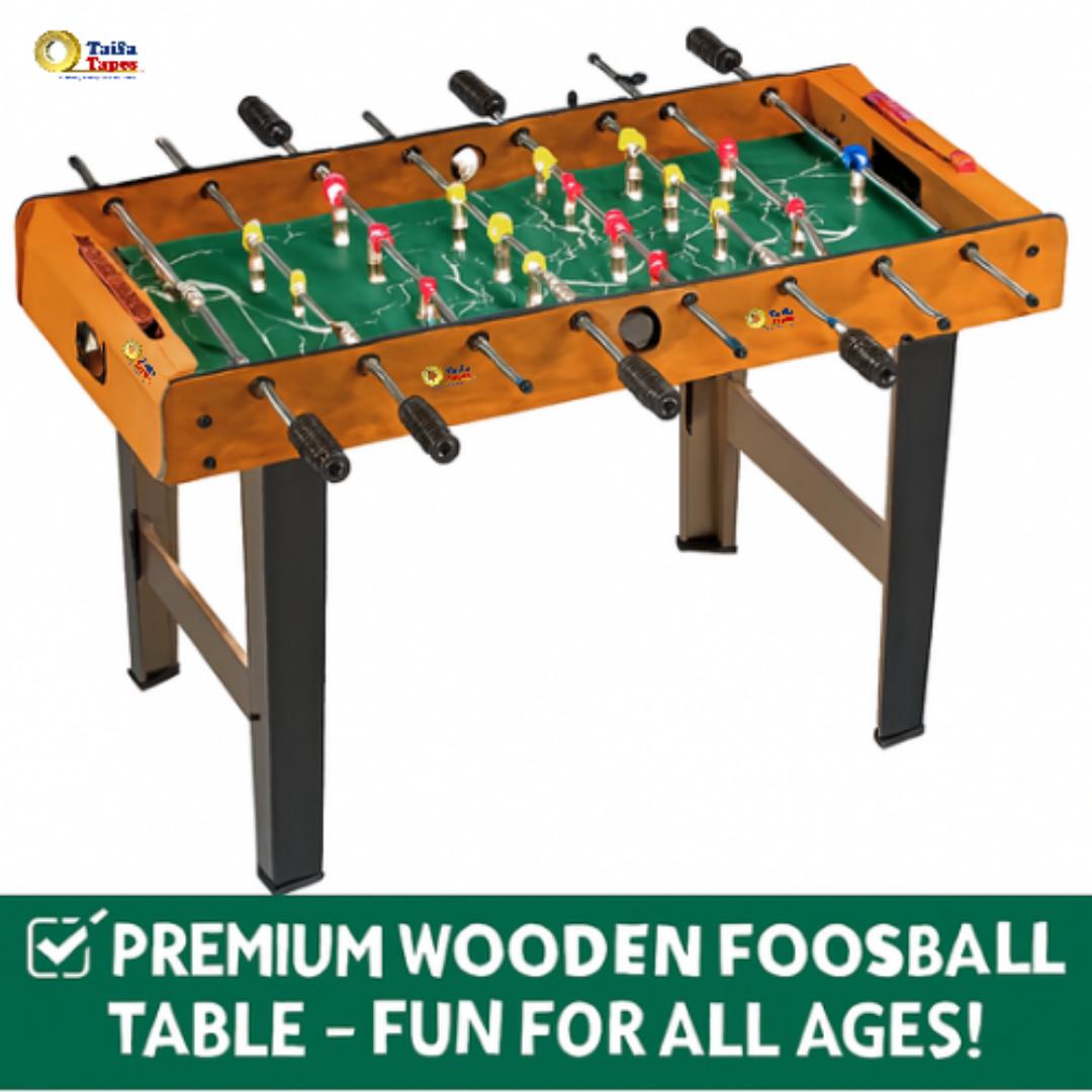 Pro Wooden Foosball Table Family Game - Durable MDF, Smooth Rods, Score Counters, Indoor Entertainment - Full Sized Soccer Arcade Football Table Game