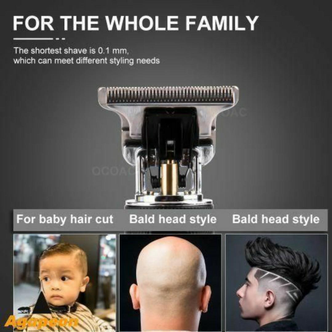 Professional Electric Shaver USB Rechargeable Cordless Hair & Moustache Shaving Machine Beard Trimmer Clipper with 4 Comb Guides Kinyozi Narber Machine