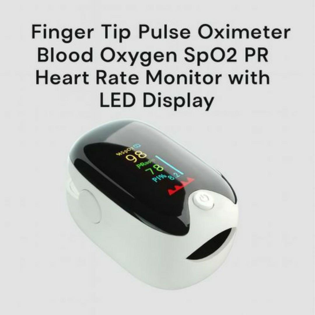 TAIFA Digital Fingertip Pulse Oximeter – Accurate SpO2, Pulse Rate & PI% Monitor – OLED Display, Portable & Easy to Use (Black & White)