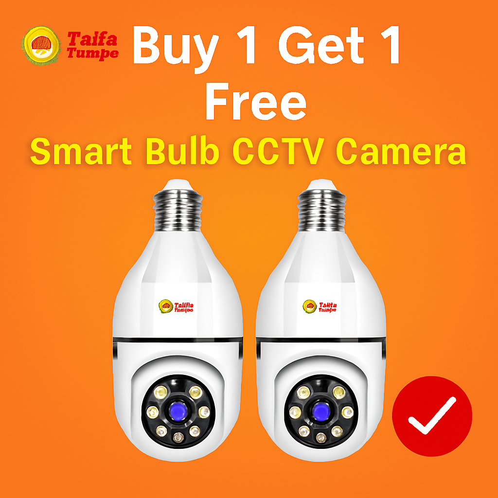 1080P BULB CCTV SECURITY SURVEILLANCE WIRELESS WIFI CAMERA WITH MOTION DETECTION, 360° PTZ AI POWERED HUMANOID TRACKING - 1 / 2 CAMERAS