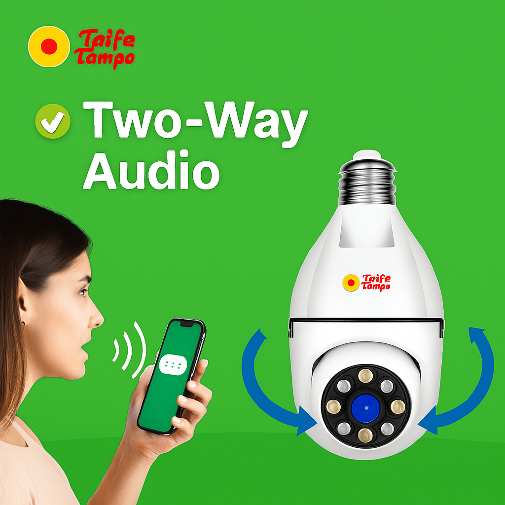 1080P BULB CCTV SECURITY SURVEILLANCE WIRELESS WIFI CAMERA WITH MOTION DETECTION, 360° PTZ AI POWERED HUMANOID TRACKING - 1 / 2 CAMERAS