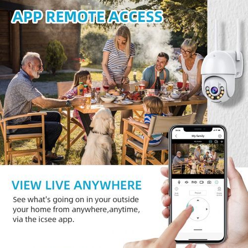 4K ICSEE AI Smart CCTV Camera – ✅ 360 PTZ, Night Vision, Human Detect, Waterproof, Wireless WiFi Security Cameras HD, Smartphones App - Home & Office Surveillance Cameras AI Powered Humanoid Tracking