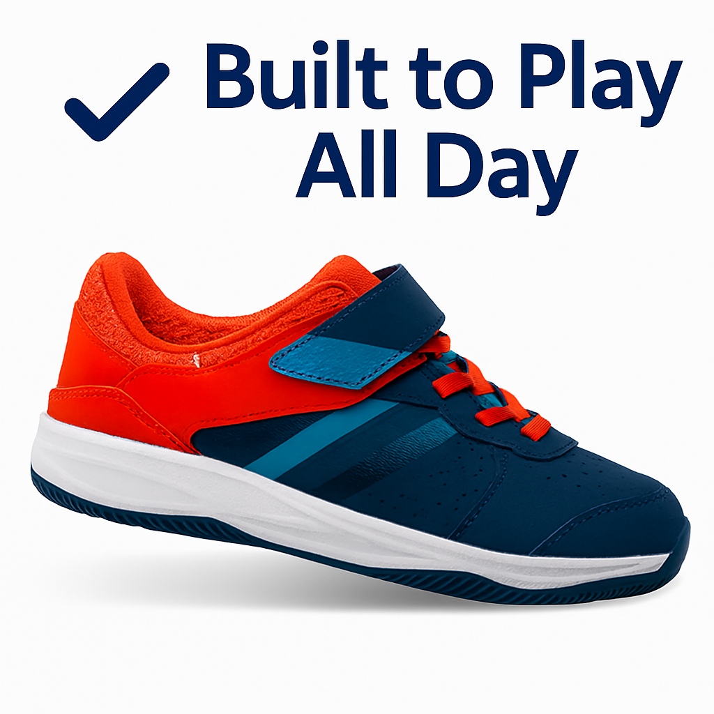 PROFESSIONAL KUIKMA PS100 Kids Football Trainers Sports Shoes – Non Slip Sole, Velcro Strap, ELITE X LEGEND ATHLETIC SHOE - For Soccer Training, Running, Sports & Athletes EU SIZE 36