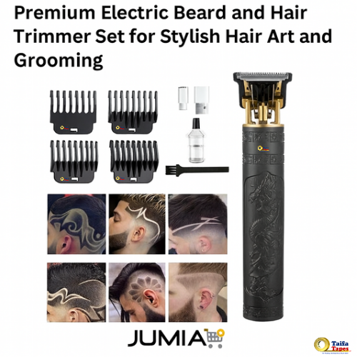 Precision Beard & Hair Trimmer Clipper for Men – Rechargeable Electric Shaving Machine, 4 Combs, Artistic Grooming Tool