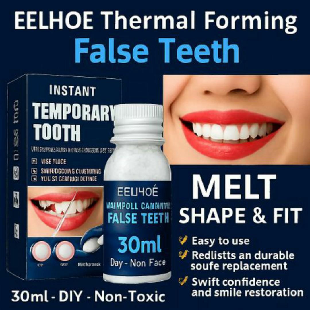 Eelhoe DIY Moldable False Teeth - 30ml Thermal Forming Temporary Tooth Replacement & Fillings - Instant Smile Repair - White Teeth