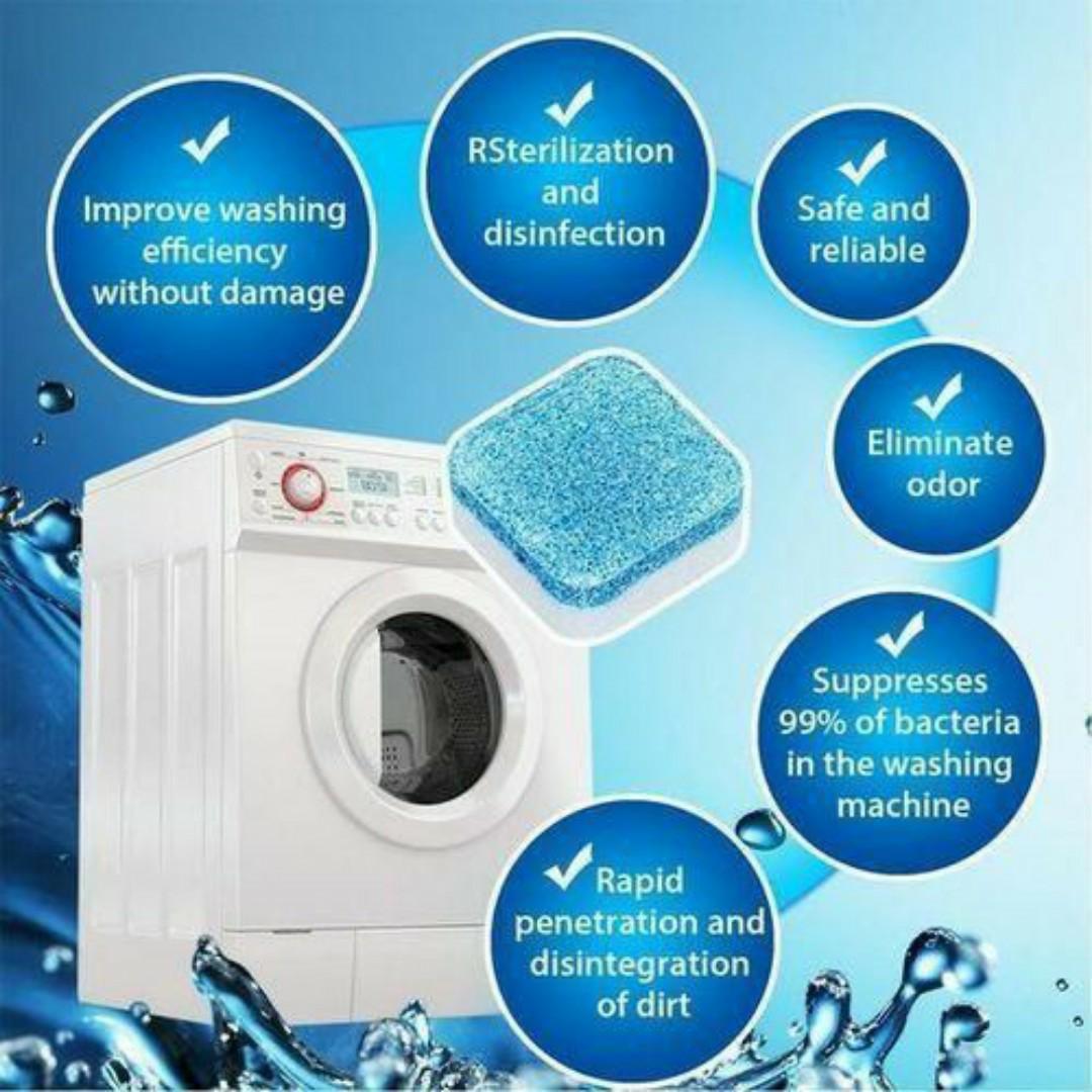 YANYUNLE Washing Machine Cleaner – 12 Cleaning Tablets (1 Boxes) ✅ Deep Clean Effervescent Formula ✅