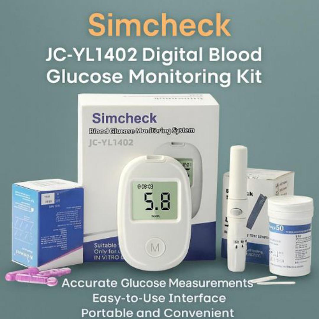 Blood Glucose Monitoring Kit – Accurate, Fast Results + 50 Test Strips + 50 Lancent & Lancing Device