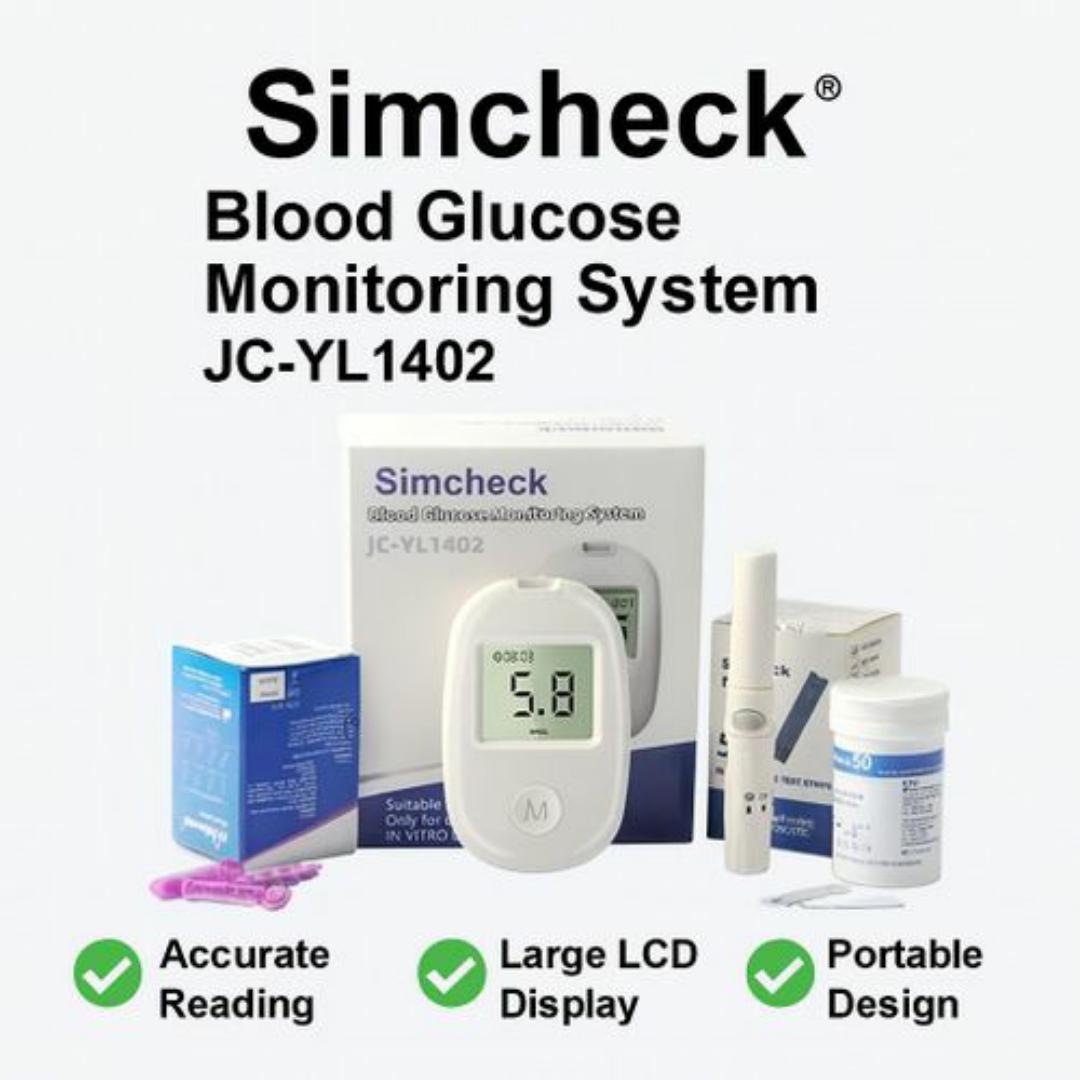 Blood Glucose Monitoring Kit – Accurate, Fast Results + 50 Test Strips + 50 Lancent & Lancing Device